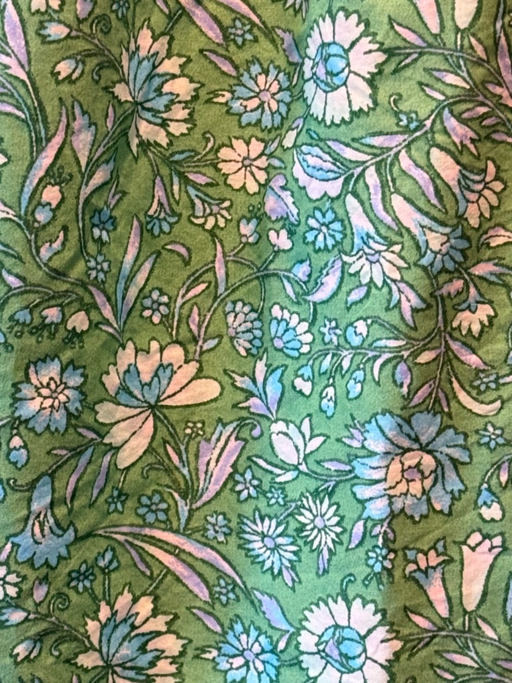 J.Crew Green Floral Cotton Puff Sleeve Ruffle Neck Blouse Top Size M - Picture 5 of 7